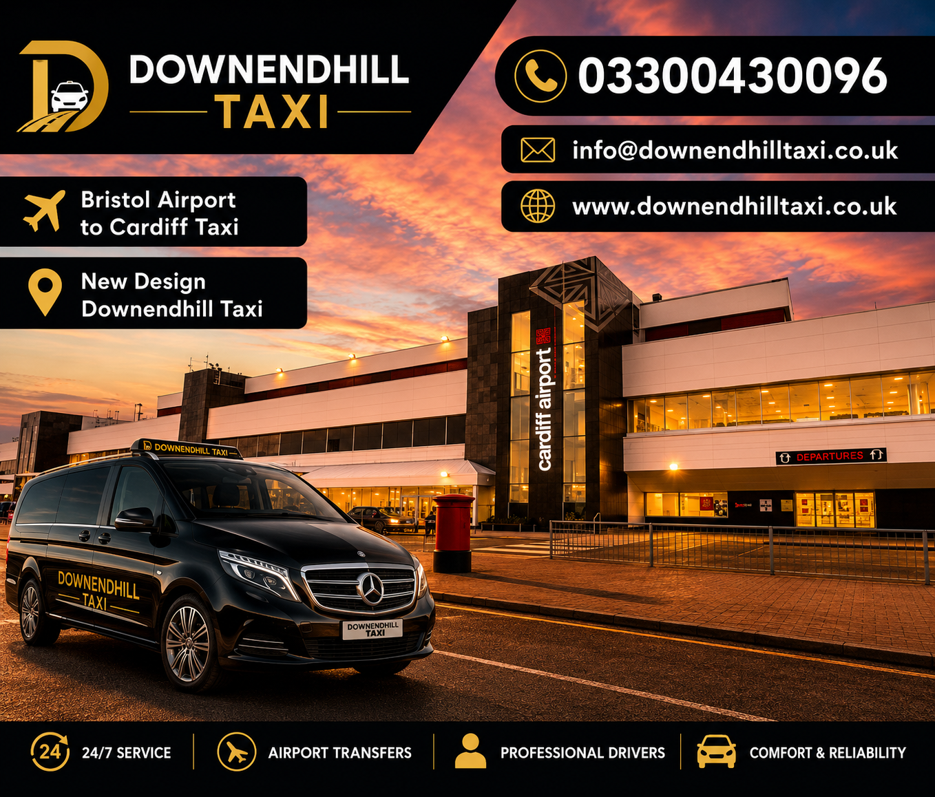 Bristol Airport to Cardiff Taxi