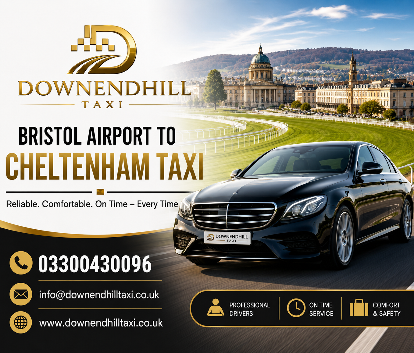 Bristol Airport to Cheltenham Taxi