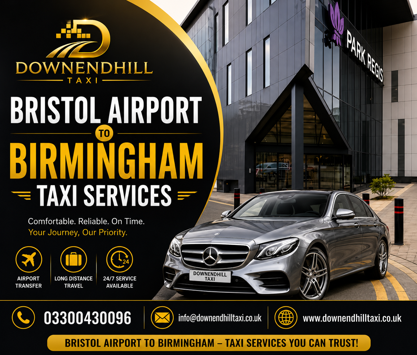 Bristol Airport to Birmingham Taxi Services