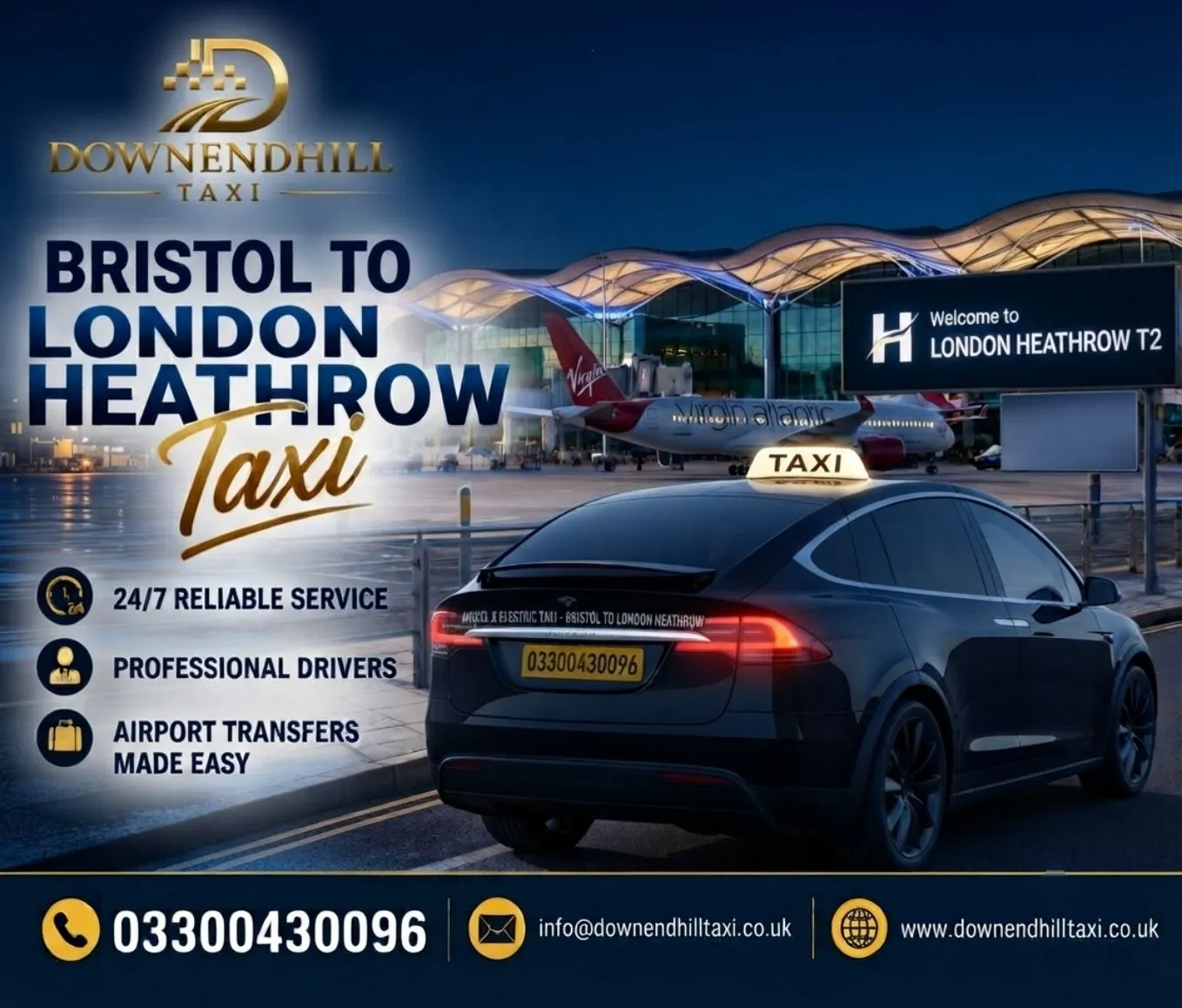 Bristol to London Heathrow Taxi